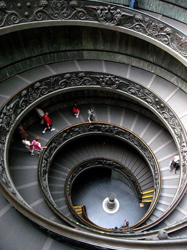 Double helix staircase in Vatican Museum