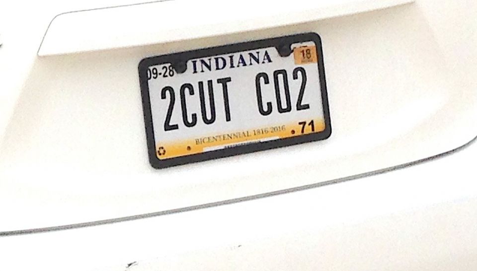 Phil Sakimoto's license plate on his used Prius: 2cut Co2