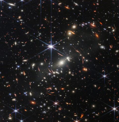 NASA's James Webb Space Telescope has produced the deepest and sharpest infrared image of the distant universe to date. Known as Webb's First Deep Field, this image of galaxy cluster SMACS 0723 is overflowing with detail. (RNS/NASA, ESA, CSA and STScI)