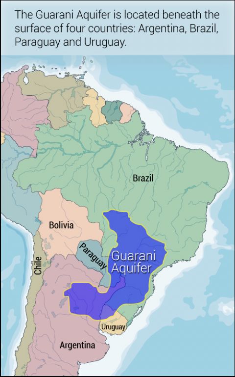 Map of Guarani Aquifer (NCR graphic/Toni-Ann Ortiz)