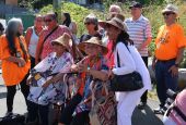 Former students of St. Paul's Indian Residential School pose for a photo in North Vancouver, British Columbia, Aug. 10, 2021. Three First Nations are working with the Archdiocese of Vancouver to look for remains of at least 12 students who attended the sc