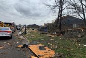 Damage is seen after a tornado hit Bowling Green, Ky., Dec. 11, 2021. (CNS photo/Lindsey Nance via Reuters)