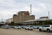 A motorcade transporting the International Atomic Energy Agency expert mission arrives at the Zaporizhzhia nuclear power plant in the course of Ukraine-Russia conflict outside the Russian-controlled city of Enerhodar in eastern Ukraine Sept. 1, 2022. 