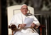 Pope Francis smiles during his general audience in St. Peter's Square at the Vatican Oct. 12, 2022