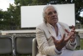 Director Abel Ferrara gestures during an Aug. 23 interview with The Associated Press on his latest movie "Padre Pio" in Rome. (AP/Gregorio Borgia)