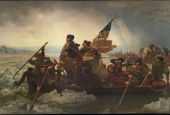Detail of painting "Washington Crossing the Delaware" by Emanuel Leutze, an 1851 depiction of George Washington's attack on the Hessians at Trenton, New Jersey, Dec. 25, 1776 (Metropolitan Museum of Art)