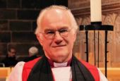 Former Anglican Bishop Peter Forster of Chester, England, is pictured at the Anglican Cathedral in January 2012. (CNS/Simon Caldwell)