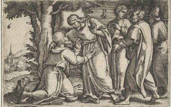 "Christ Healing the Leper," from "The Story of Christ," 1534-35, by Georg Pencz (Metropolitan Museum of Art)